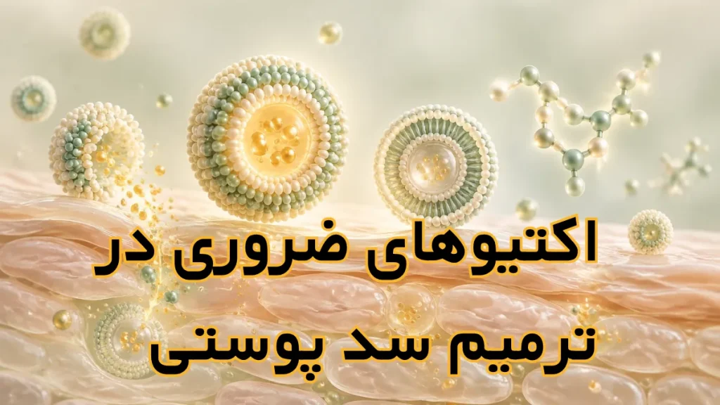نمای گرافیکی ترکیبات ترمیم سد دفاعی و نانوحامل‌های لیپیدی در سطح سلولی